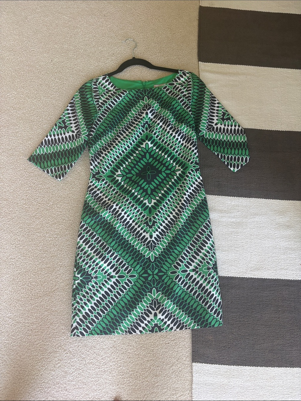 Banana Republic Green Geometric Midi Dress